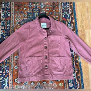 Madewell Light Pink Denim Jacket/Chore Coat